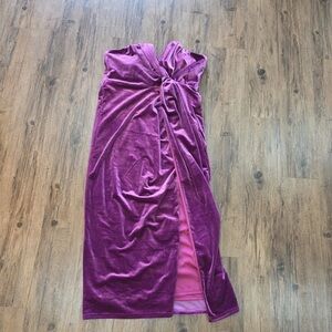 Elegant Purple Velvet Dress